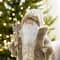 Glitzhome® 18"H Faux Fur Christmas Brown Woodland Santa Figurine with Porcelain Face